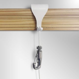 White Moulding with Self-Locking Hook 30kg kit with Security